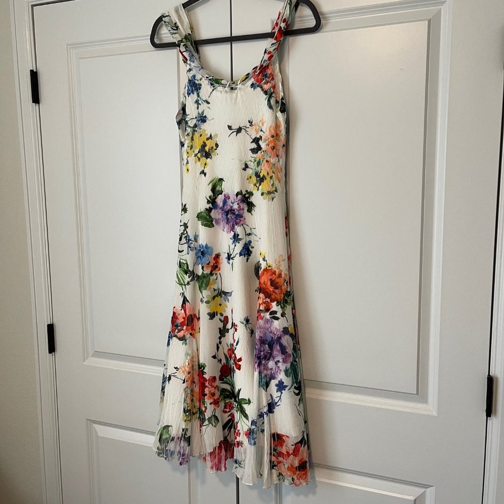 Komarov Hand Painted Silk Dress Size M